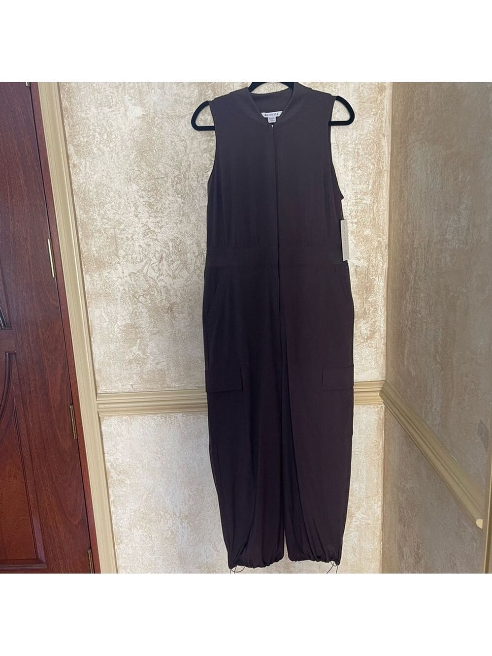 ATHLETA BROOKLYN UTILITY BAGGY JUMPSUIT Relax fit Color Shale Dusty Purple 14P - Picture 7 of 17